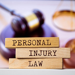New Brunswick Personal Injury Lawyer – Wooden blocks displaying "Personal Injury Law" as a legal concept